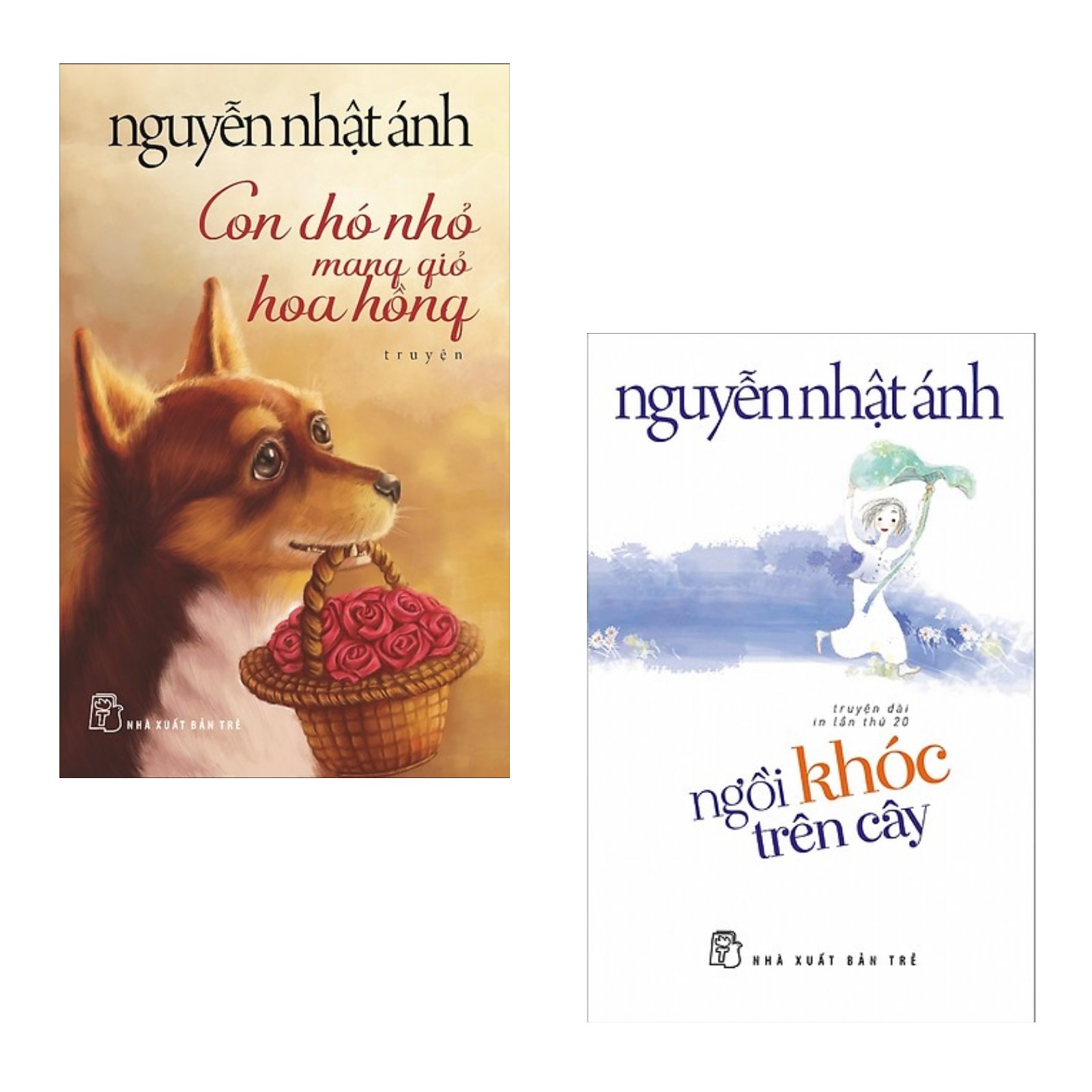 Combo Truyện Nguyễn Nhật Ánh: Con Chó Nhỏ Mang Giỏ Hoa Hồng + Ngồi Khóc Trên Cây (Bộ 2 Cuốn Truyện Dài Được Tìm Đọc Nhiều Nhất - Tặng Kèm Bookmark Happy Life)