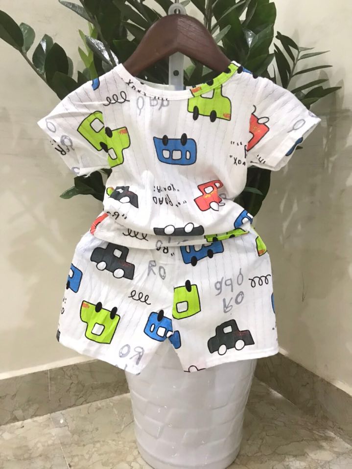 Set 5 bộ sơ sinh cotton giấy cao cấp