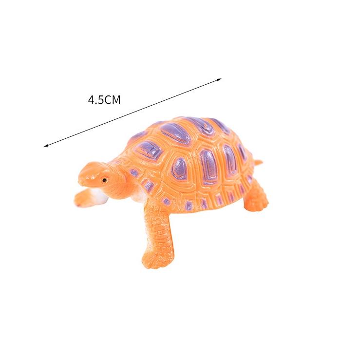 Đồ chơi 12 con Rùa Natural Turtle 5 cm mô hình đáng yêu bằng nhựa cứng đặc nhiều màu sắc độc đáo cho bé