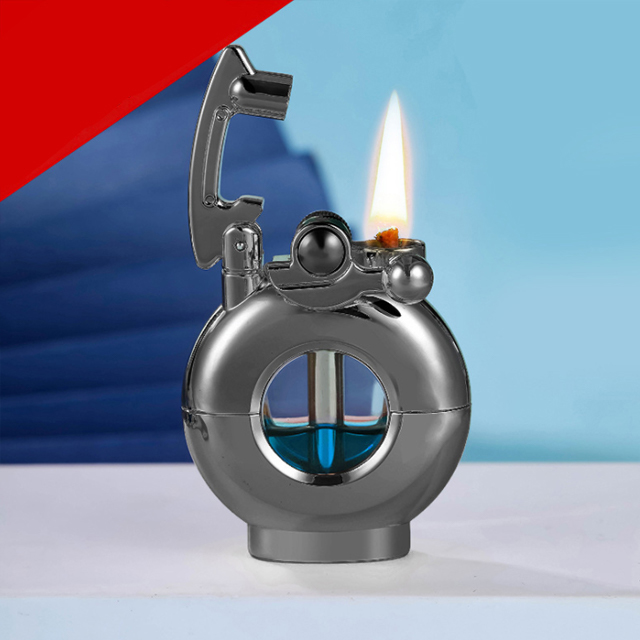 Hột Qụet Bật Lửa Xăng Bấc Đá Lộ Thiên Đẹp Độc Lạ Tiện Dụng Z686 - Tặng 3 lọ nhiên liệu màu + Bộ Phụ Kiện Chuyên Dụng Cao Cấp