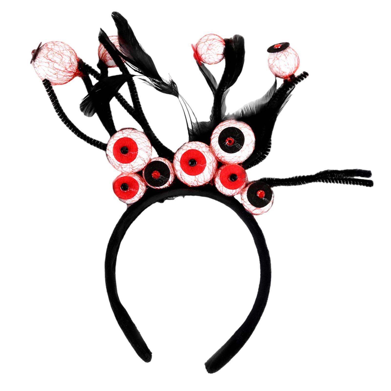 Halloween Headband, Hair Hoop, Headdress, Dress up Costume Headpiece, Spooky Eyeball Headband Hairband for Carnival Masquerade Role Play