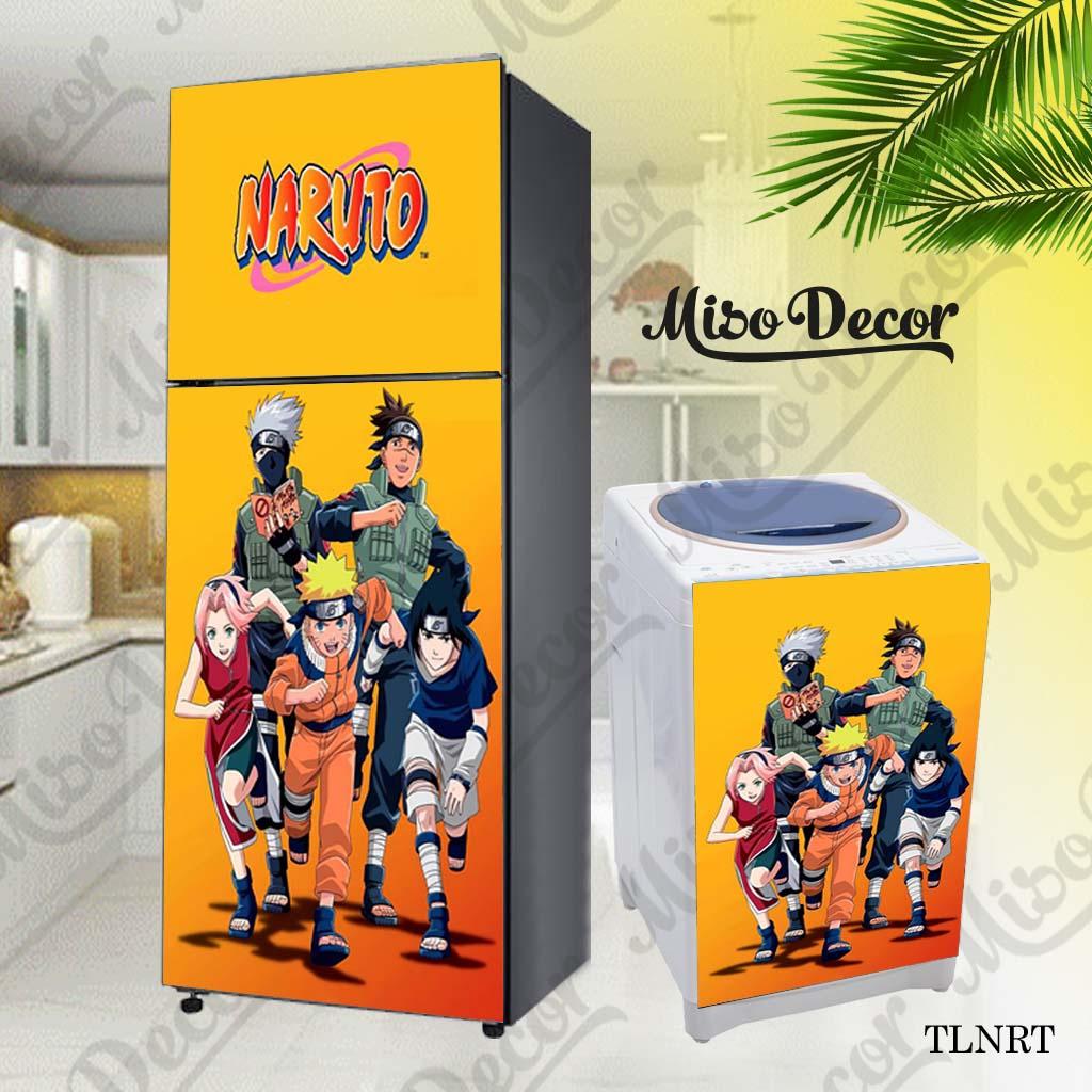 Tranh dán tủ lạnh, máy giặt decal 3D cao cấp - naruto in decal
