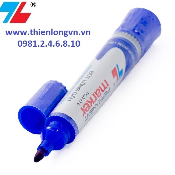 Combo 5 cây bút lông dầu Thiên Long; PM-09 mực xanh