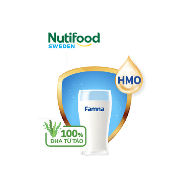 Sữa Famna step 1 (từ 0-6 tháng) 400g của Nutifood Thụy Điển - Đề kháng khoẻ, tiêu hoá tốt, bé cao lớn và thông minh - Tặng khăn mặt mềm mịn cho bé