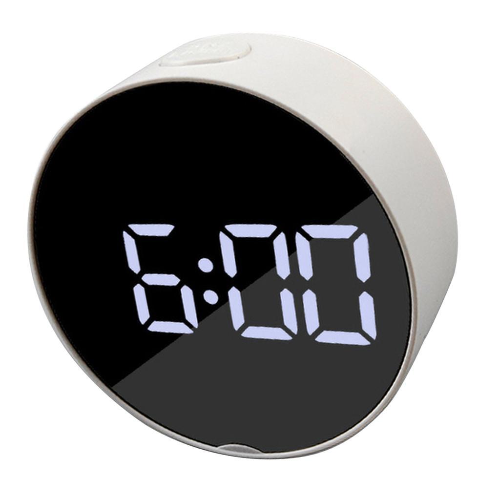 LED Screen Bedside Table Clock Mirror Suface Digital Clock A