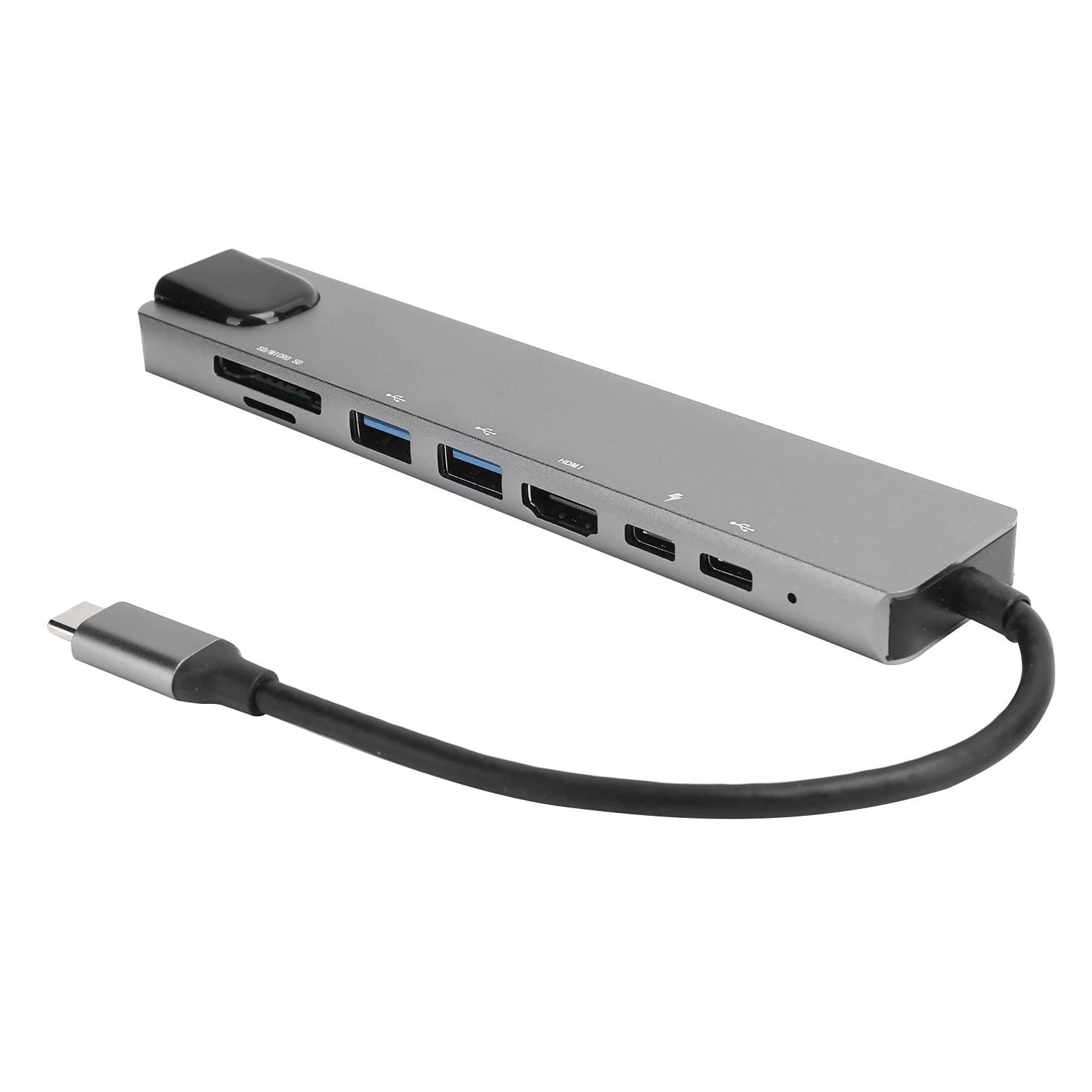 Trạm nối 8 trong 1 Loại C, Bộ chuyển đổi USB C Đa chức năng Phương tiện HD