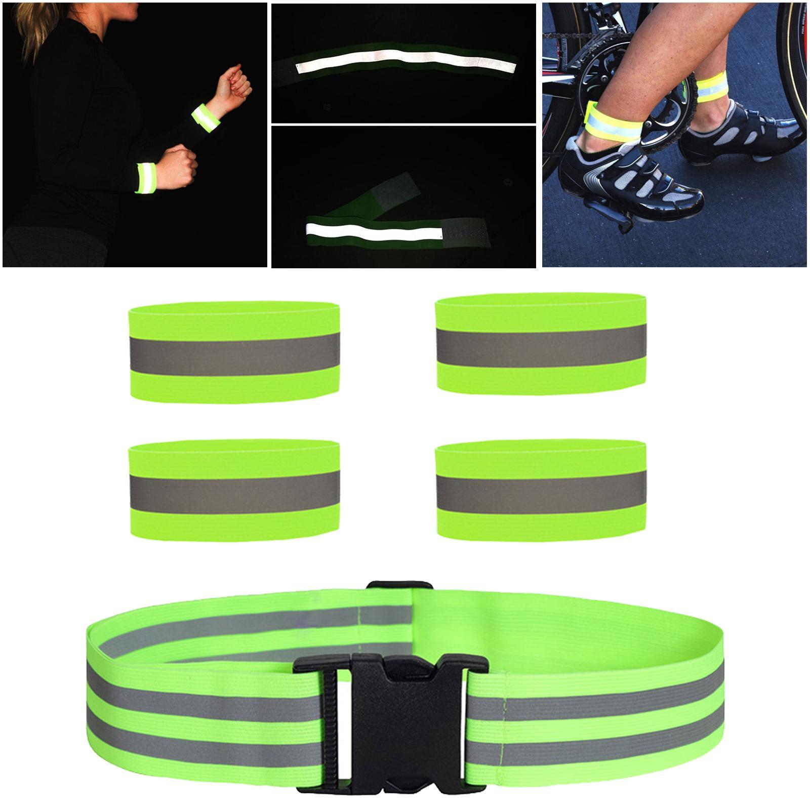 Reflective Vest Night Adults Kids Reflective Bands Cycling Reflector Green