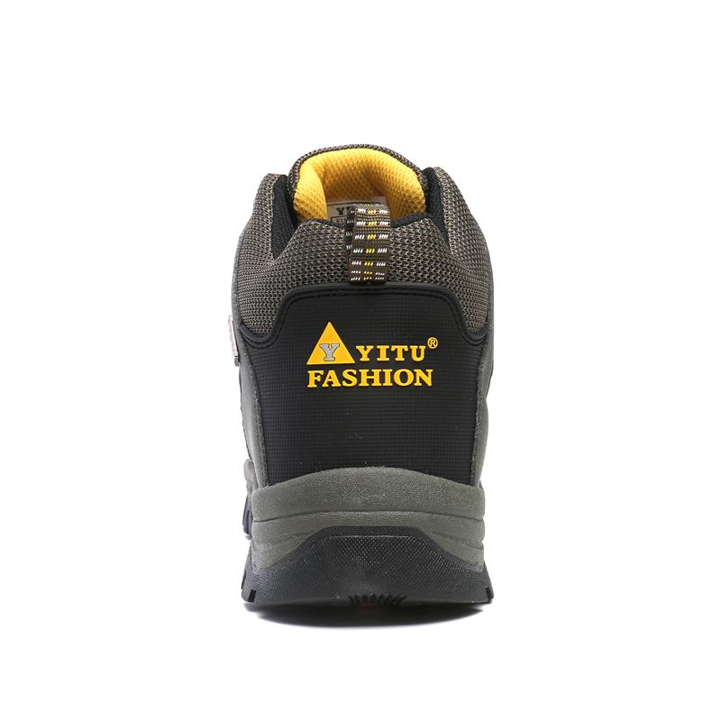 Đàn ông ngoài trời không thấm nước mùa thu mùa đông trekking giày dép giày đi bộ đường dài Color: Black Shoe Size: 8.5