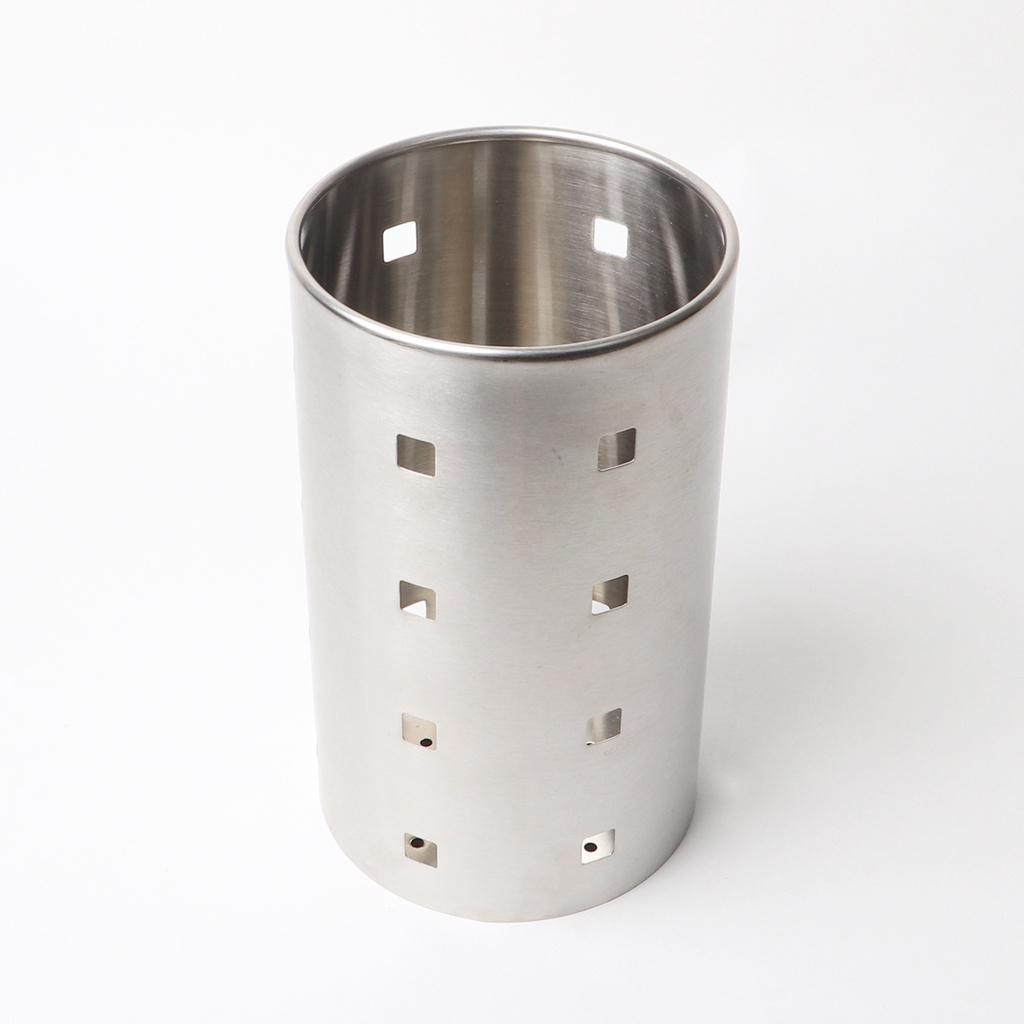 Ống đựng muỗng đũa inox dạng tròn có lỗ thông thoáng ráo nước cao cấp
