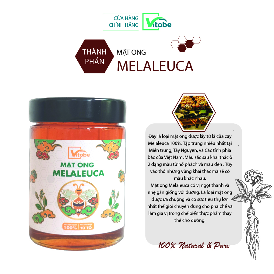 Mật Ong Melaleuca Vitobe - Hữu cơ 100%