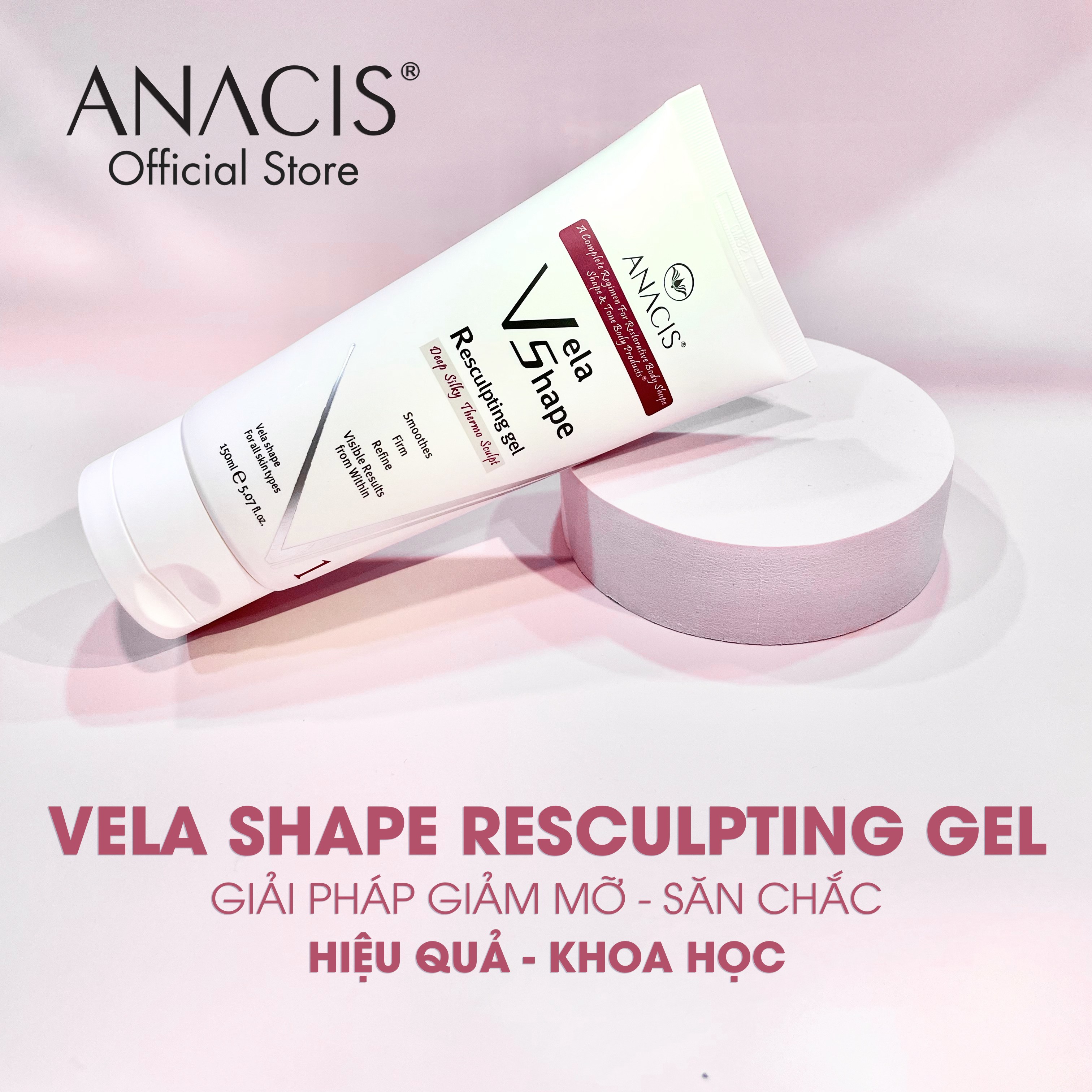 Gel nóng săn chắc cơ thể Vela Shape Resculpting Gel thương hiệu Anacis 150ml