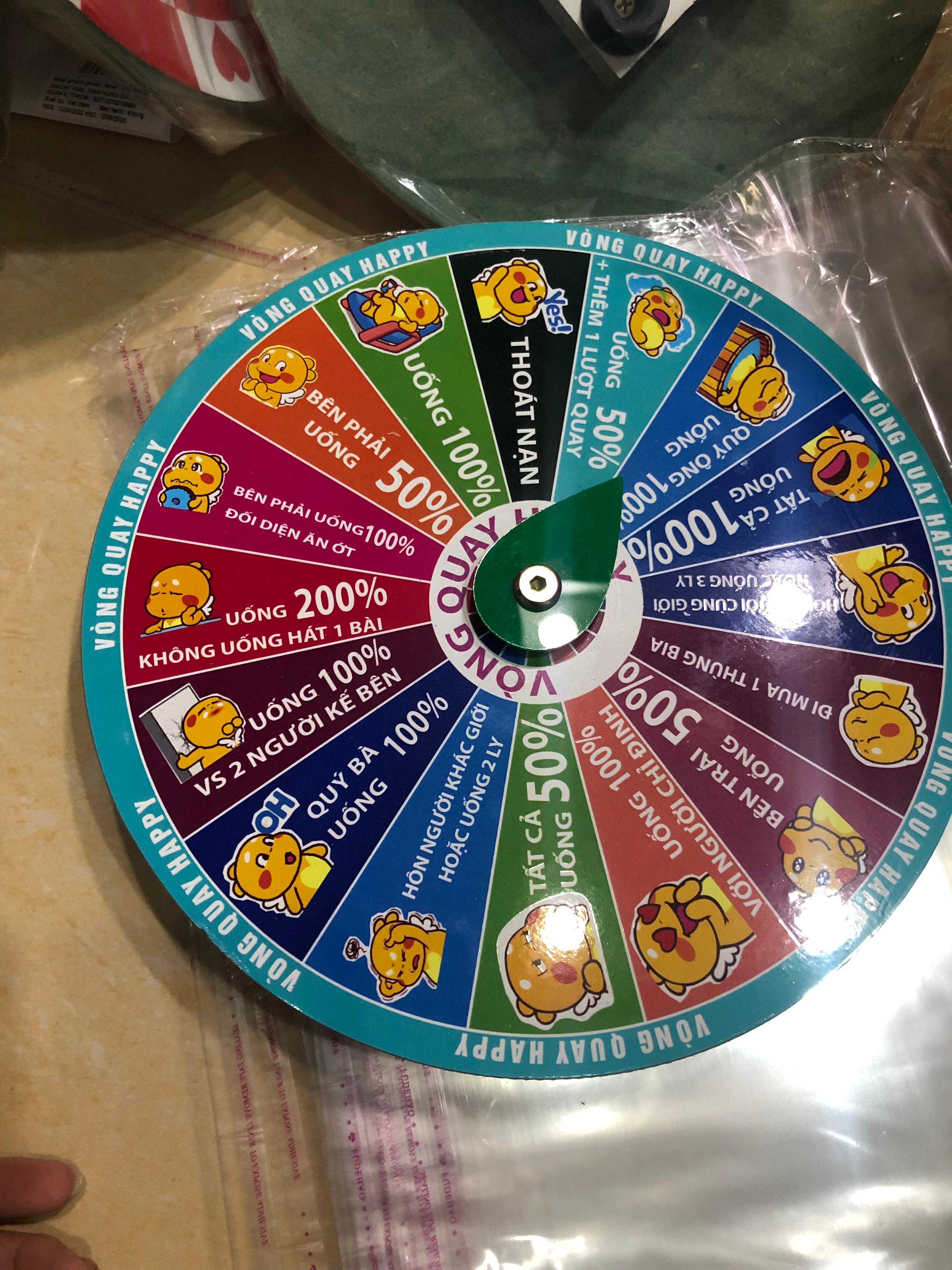 Vòng quay ăn nhậu happy, Vòng quay vui chơi ăn nhậu uống bia dành cho các buổi tiệc tùng cực vui nhộn