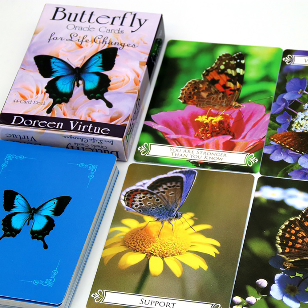 Bộ Bài Oracle ButterFly 44 Lá Bài Tặng File Tiếng Anh Và Đá Thanh Tẩy