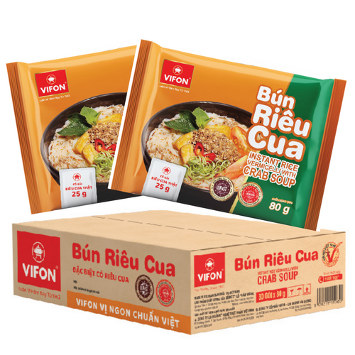 Thùng 30 Gói Bún Riêu Cua VIFON (80g x 30 gói)