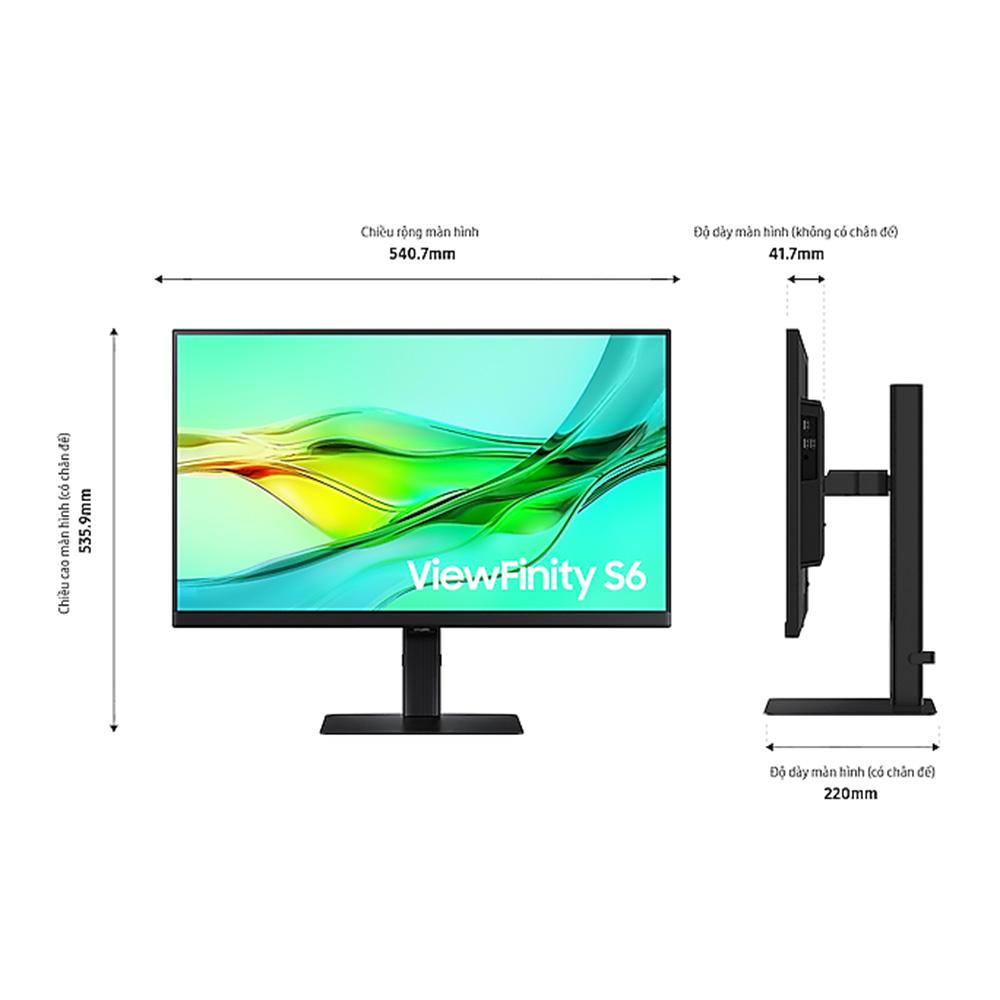 Màn hình chuyên đồ họa Samsung D604UAEXXV QHD sRGB 99% IPS HDR 10 USB-C 90W 100Hz - Hàng chính hãng