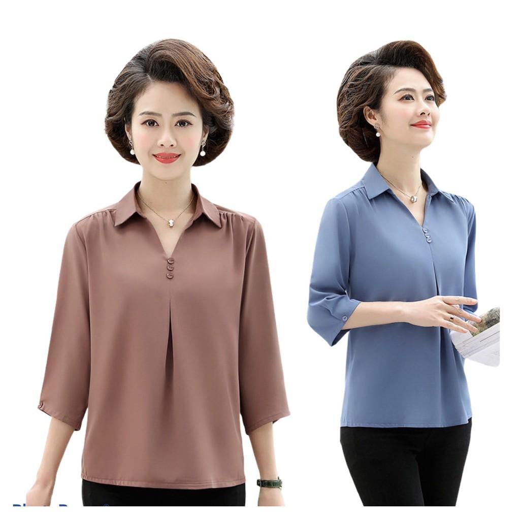 Áo kiểu cao cấp tay lửng ngừoi lớn tuổi BT30-1220