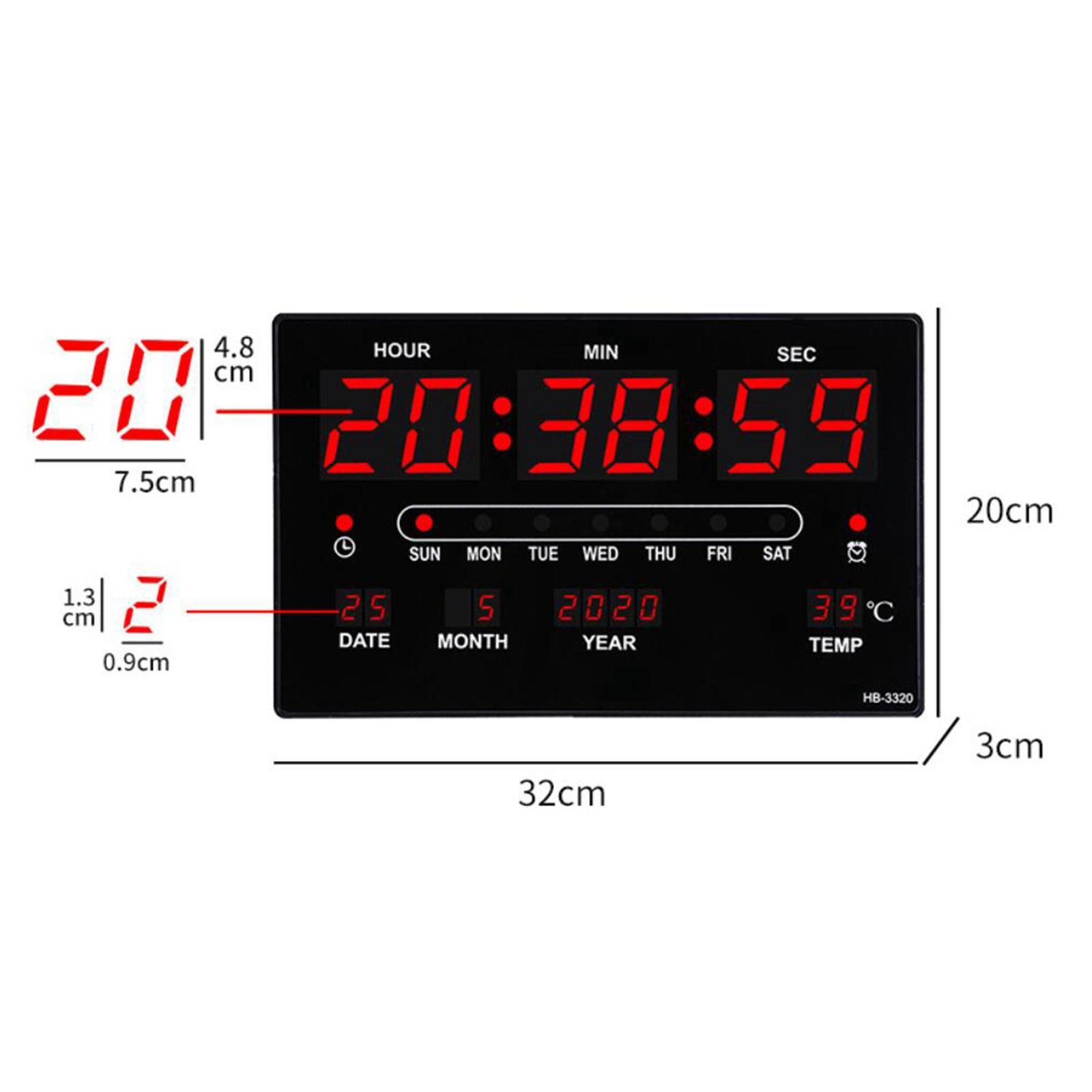 17'' LED Screen Clock 24H Time  US