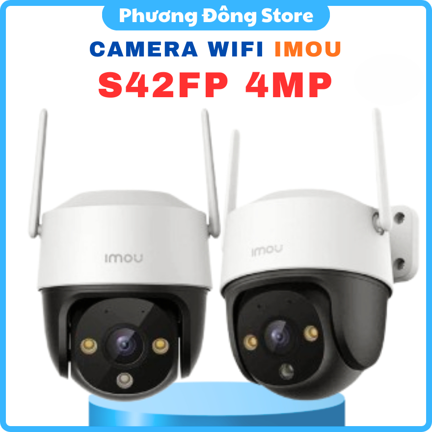 CAMERA WIFI NGOÀI TRỜI IMOU S42FP 4MP I S22FP 2MP - Quay 360 Độ, Màu Ban Đêm, Đàm Thoại 2 chiều, Phát hiện chuyển động