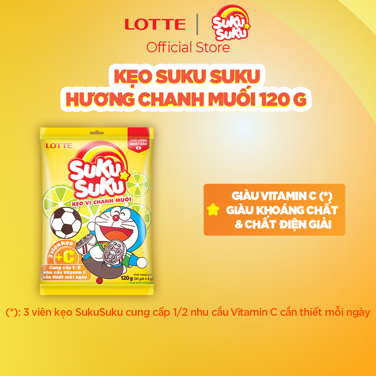 Kẹo SukuSuku hương chanh muối 98.8 g