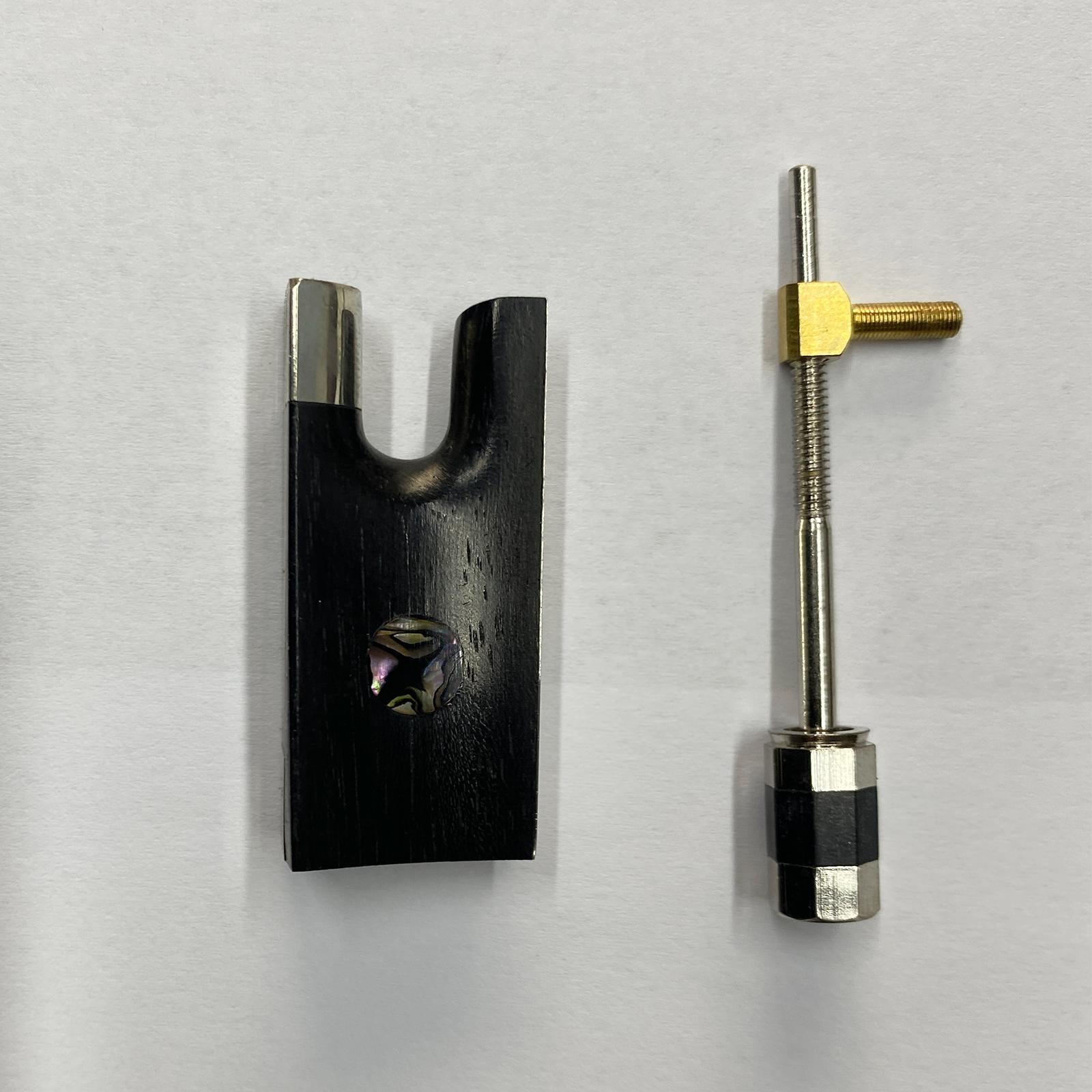 Violin Bow Frog W/ Screw Replacement for 3/4-4/4 Violin Beginners Musical Instrument