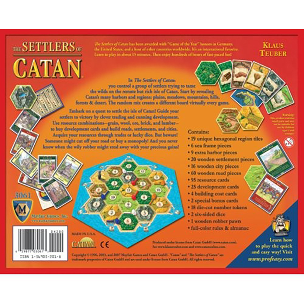 Bộ Trò Chơi Thẻ Bài Board Game The Settlers of Catan Chất Lượng Cao