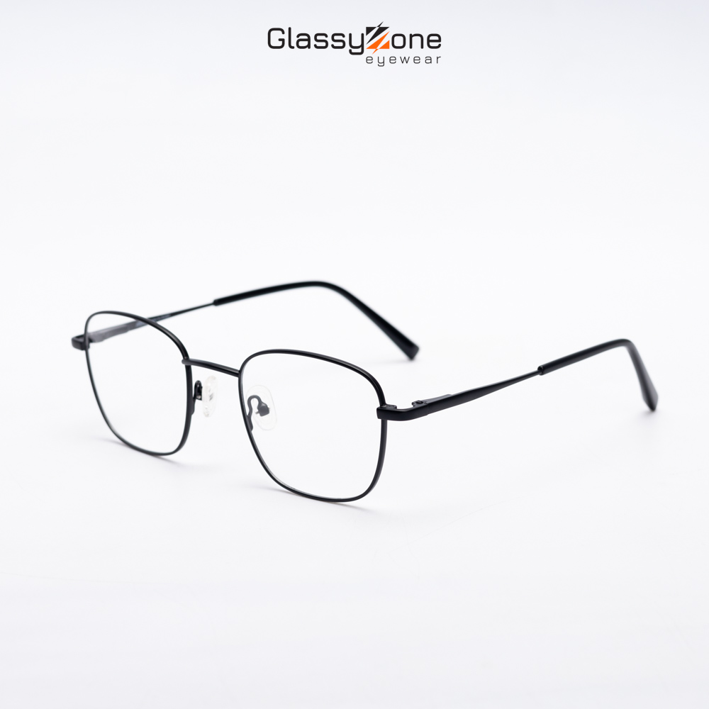 Gọng kính cận, Mắt kính giả cận kim loại Form vuông thời trang Nam Nữ Corrin - GlassyZone