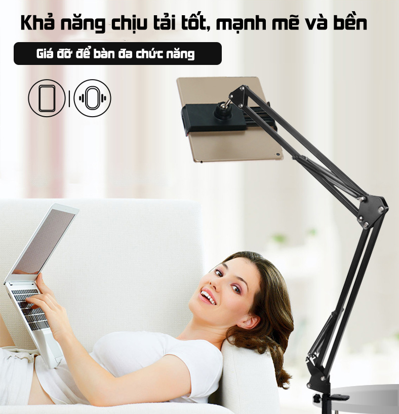 Giá kẹp dành cho điện thoại Ipad,máy tính bản đa năng PKCB PF88 94  - Hàng chính hãng