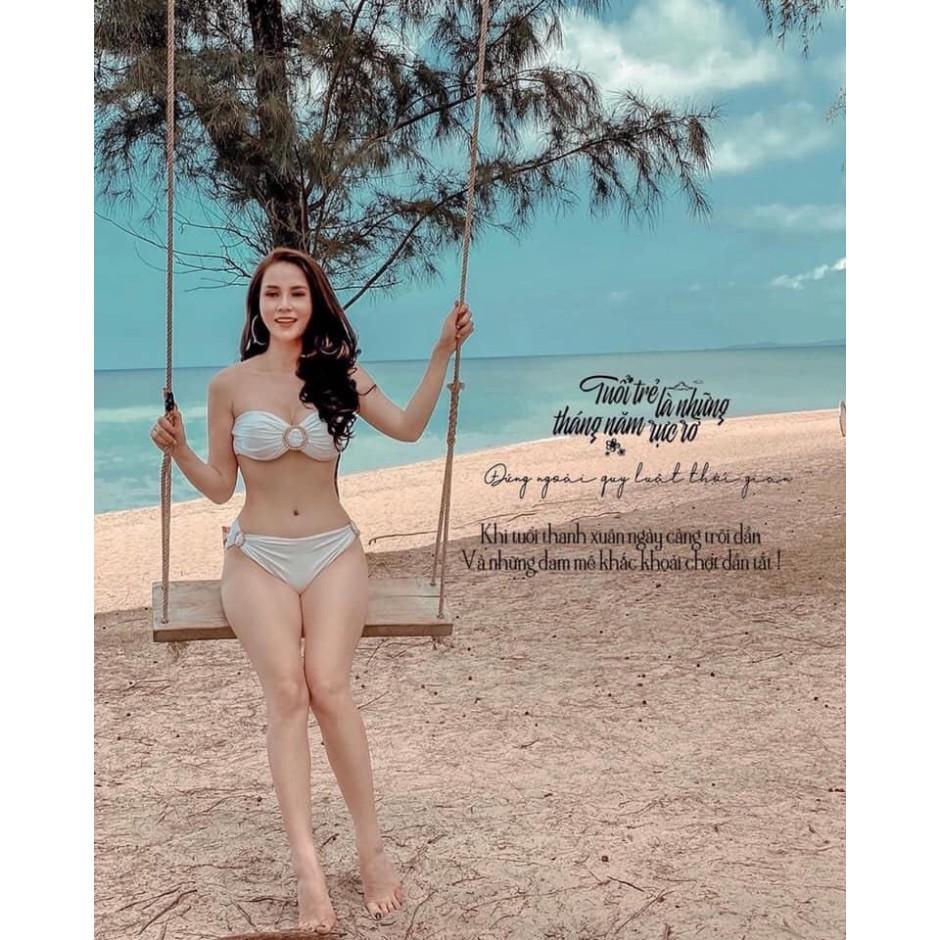 BIkini cúp ngực phối khoen sang chảnh (nhiều màu)