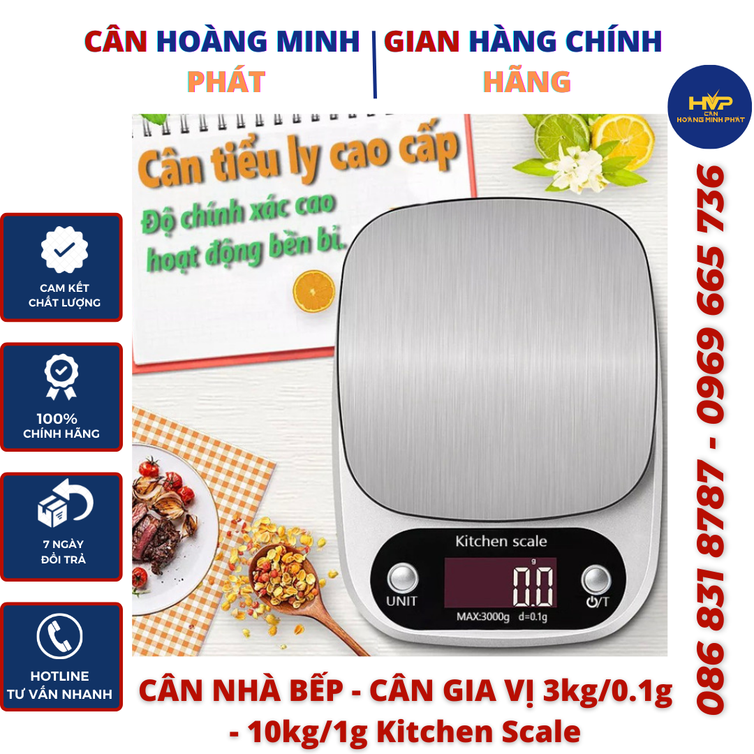 Cân tiểu ly điện tử nhà bếp Ebalance Kitchen Scale [0.1g - 3kg] - [1g - 10kg] , can thuc pham, can nha bep [ CÂN HOÀNG MINH PHÁT