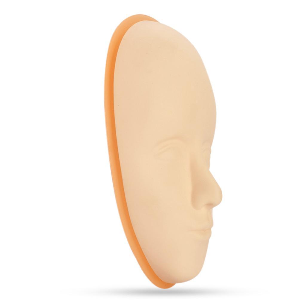 Reusable 5D Silicone Human Face Practice Skin w/Base for Microblading Tattoo