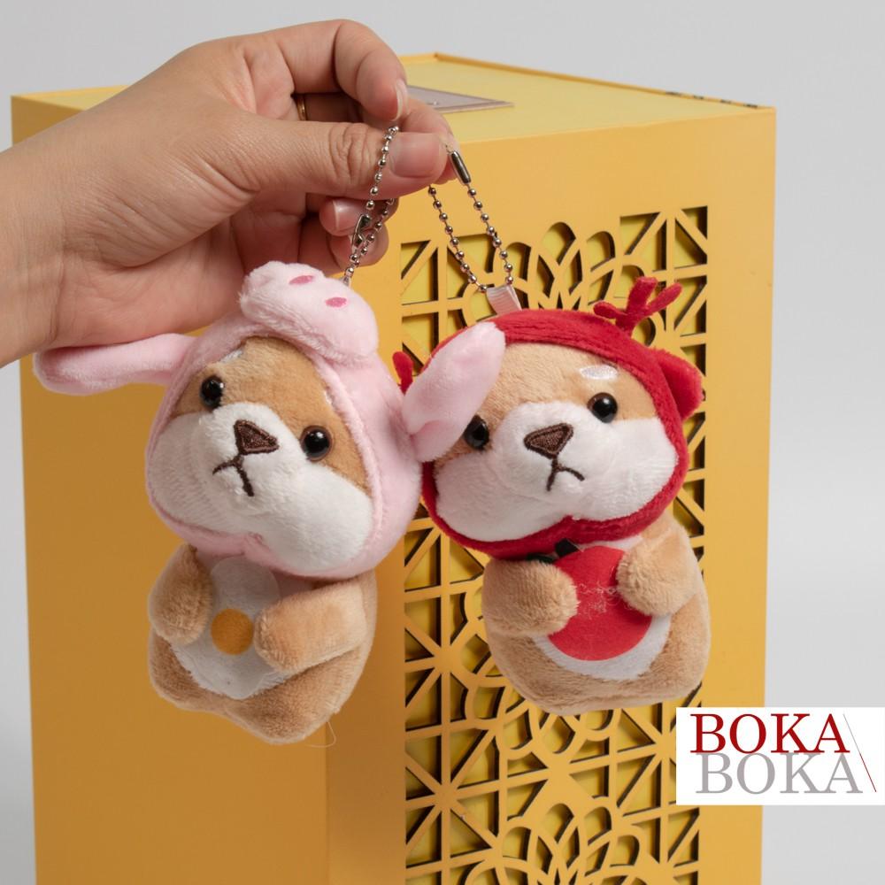 Móc khóa trang trí balo, túi xách, túi vải hình Chó Shiba