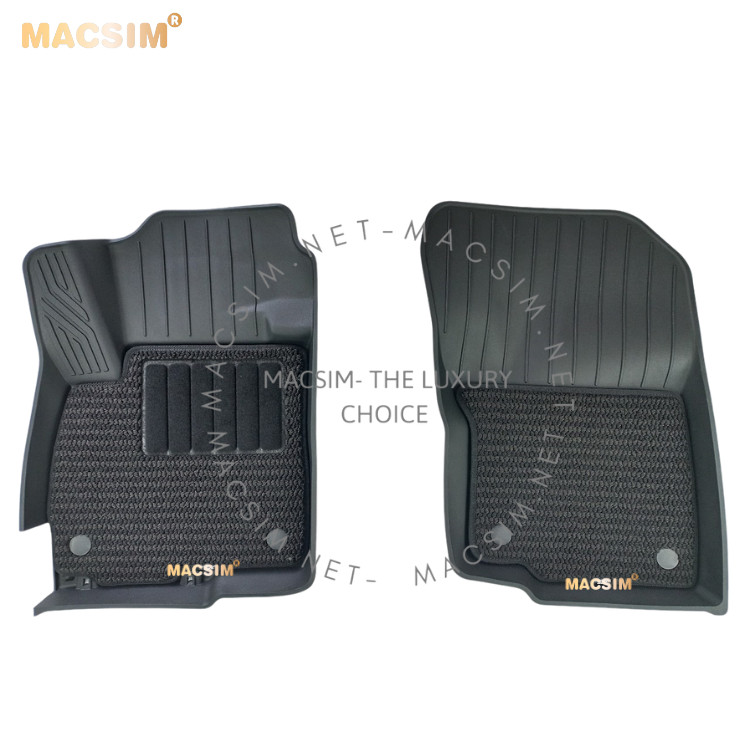 Thảm lót sàn ô tô 2 lớp cao cấp dành cho xe Mitsubishi Outlander 2014-2022 nhãn hiệu Macsim 3w chất liệu TPE