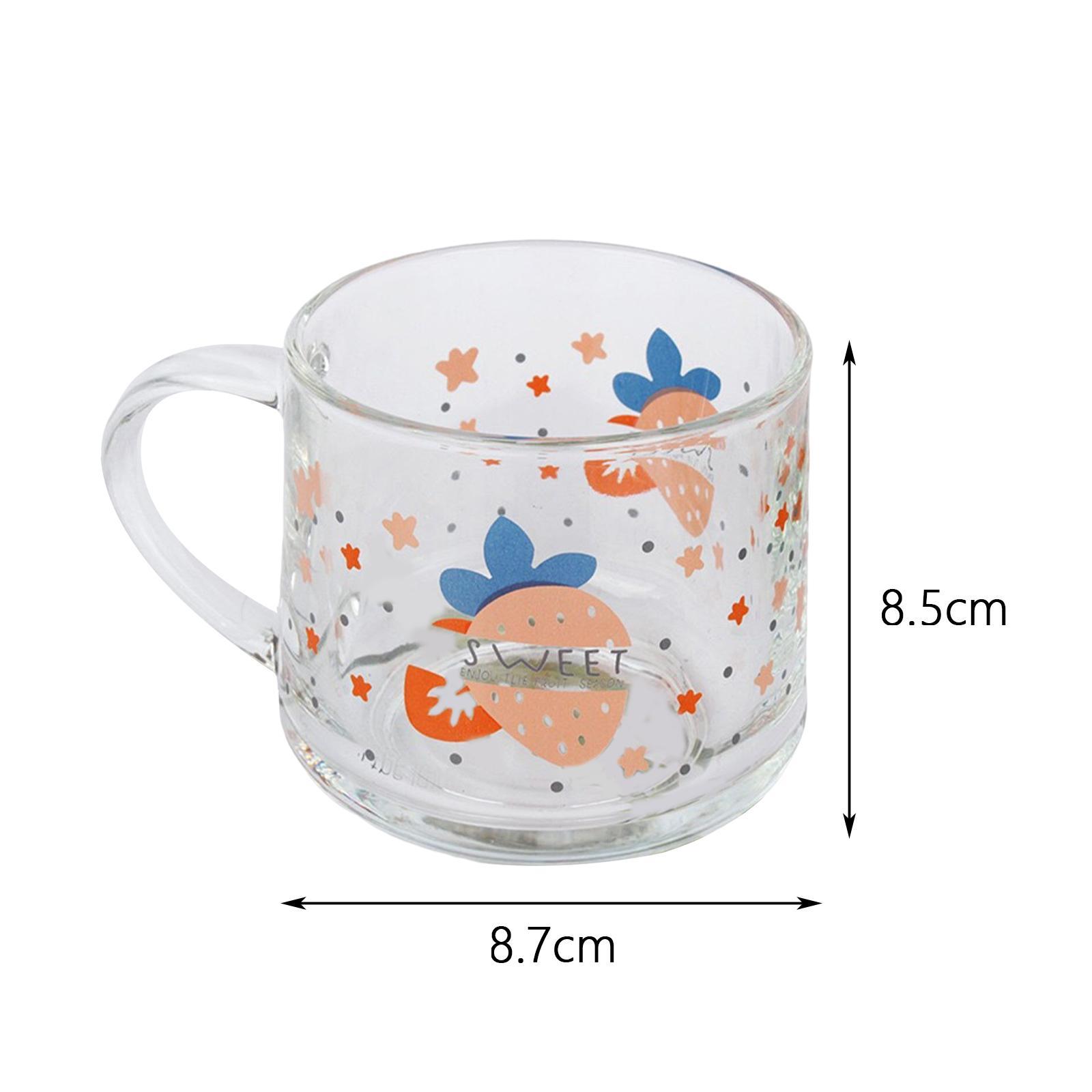 Glass Coffee Cup Teacup Tea Mug with Handle Milk Mug for Yogurt Juice