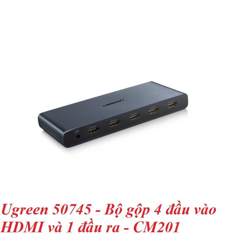 Ugreen UG50745CM201TK Bộ gộp HDMI 4 vào 1 hỗ trợ phân giải FULL HD - HÀNG CHÍNH HÃNG