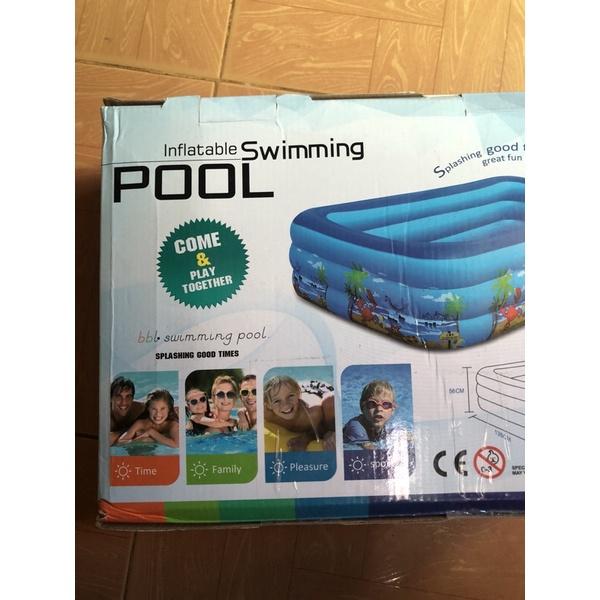 Hồ bơi cho bé hồ bơi bơm hơi size đại 210cmx135cmx55cm swimming pool