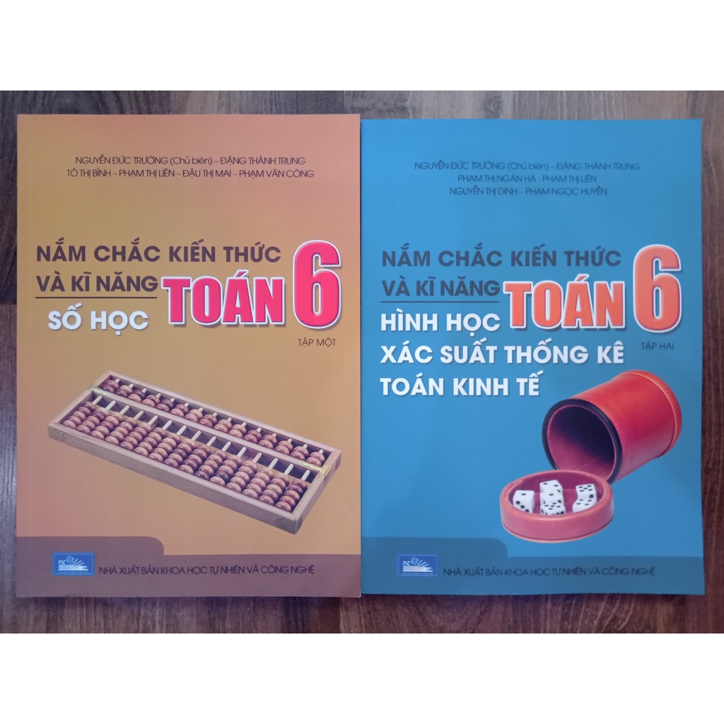 Sách - Combo 2 cuốn Nắm chắc kiến thức và kĩ năng - Số học + Hình Học xắc suất thống kê toán kinh tế - Toán 6 (T1 + T2)