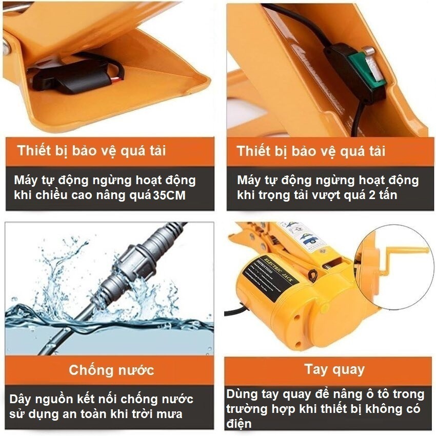 Bộ nâng kích gầm điện, kiêm máy bơm lốp và máy siết ốc ô tô đa năng 3 trong 1 ROGTZ TY-EJ06 - Hàng chính hãng, bảo hành 24 tháng