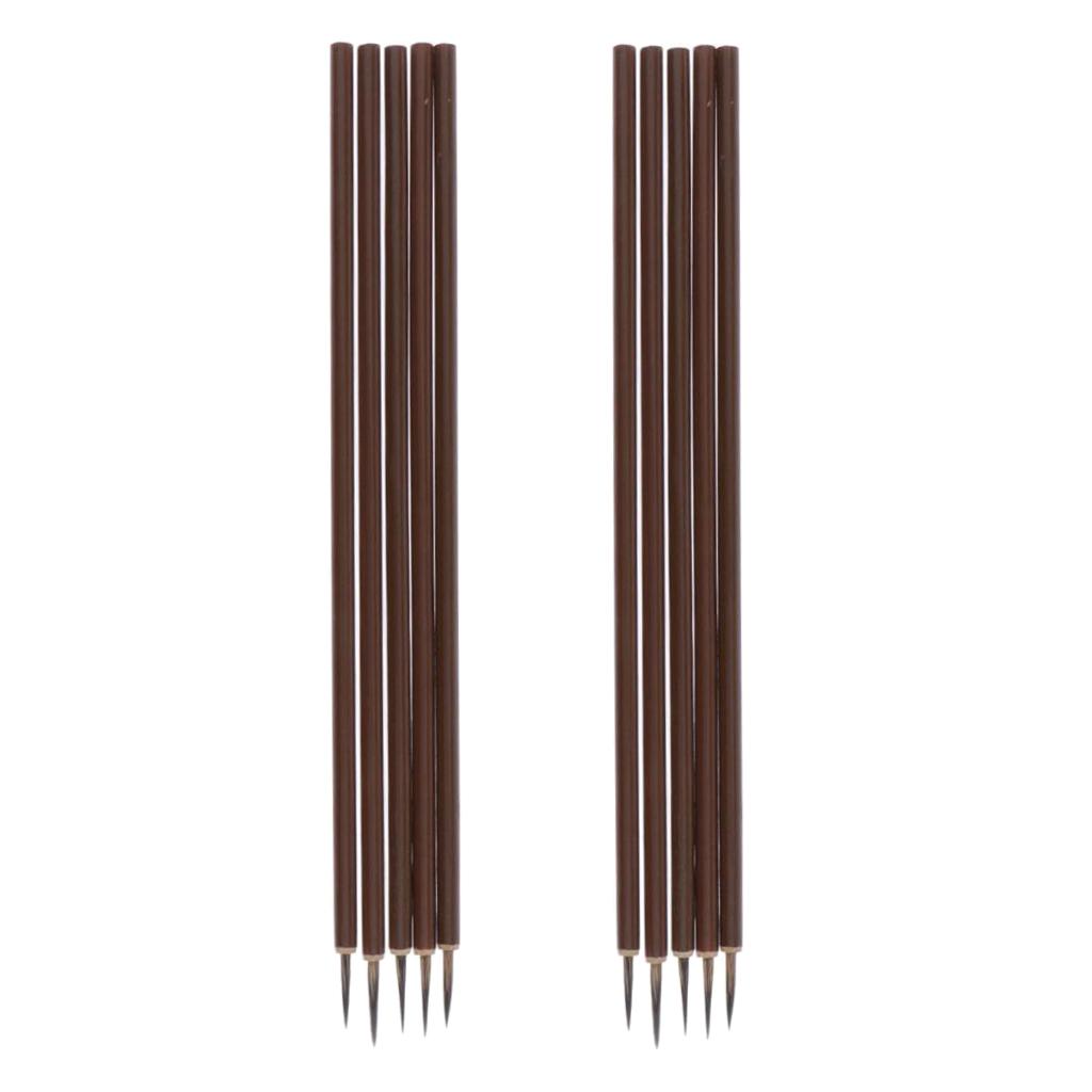10 Pieces Artist Brushes Fine Brushes Detail Brushes Miniature Brushes Pointed Brush Set For Acrylic Painting Watercolor Nail Art