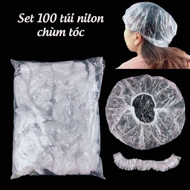 Sét 100 cái mũ nilong chùm đầu , bọc bát đĩa để tủ lạnh