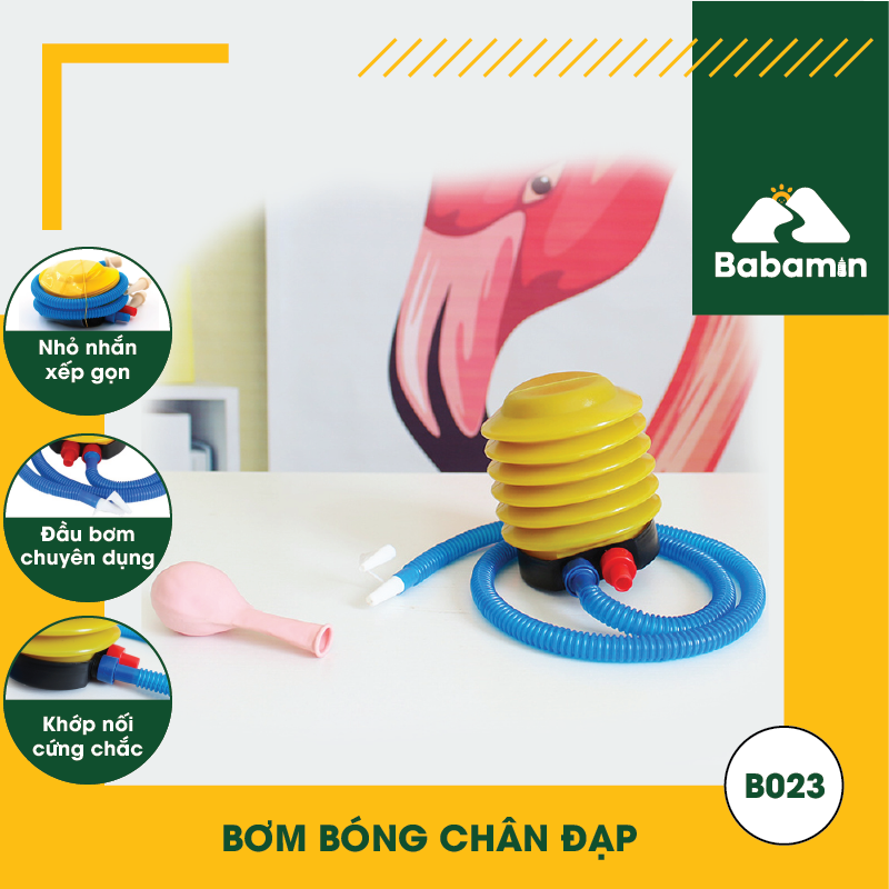 Bơm Bóng, Bơm Hơi, Bơm Phao Đạp Chân Mini - B023