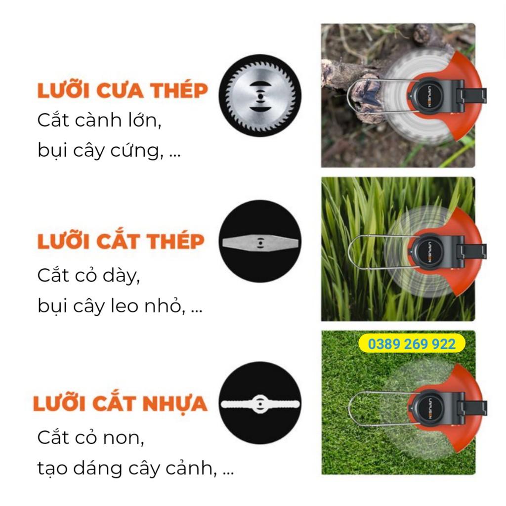 Máy cắt cỏ LAPUSEN-  Máy cắt cỏ cầm tay, Máy 2 pin khủng 10cell, Hàng nhập khẩu cao cấp, Bảo hành 12 tháng