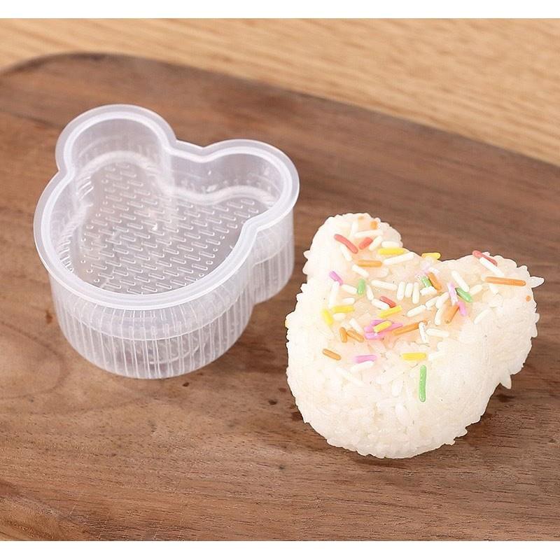 Combo 7 Khuôn Cơm Nắm Bento KÈM THÌA Nhiều Hình Xinh Xắn – Khuôn Cơm Nhựa Trong Suốt An Toàn Sức Khỏe