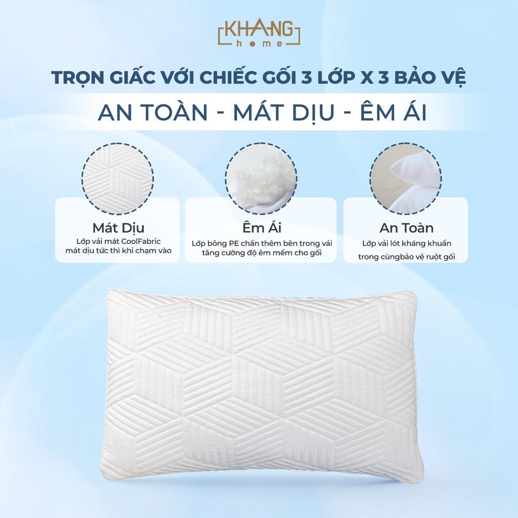 Hình ảnh Gối Nằm Cho Trẻ Sơ Sinh CoolFabric Khang Home-Công Nghệ Vải Mát Tản Nhiệt Nhanh, Mát Dịu Tức Thì 20x30cm