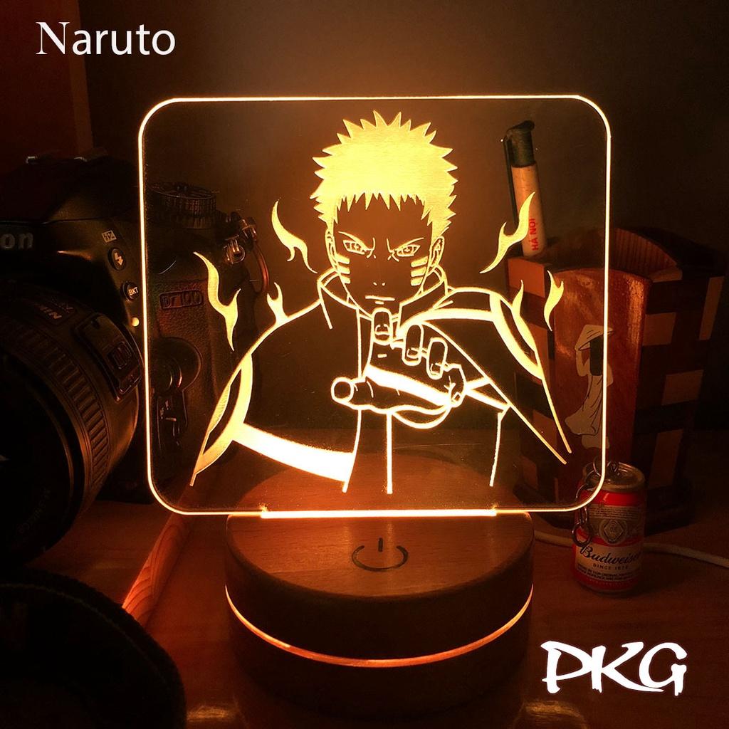 Đèn Ngủ Led 3D NARUTO nhân vật Anime phát sáng 16 màu cảm ứng có điều khiển từ xa