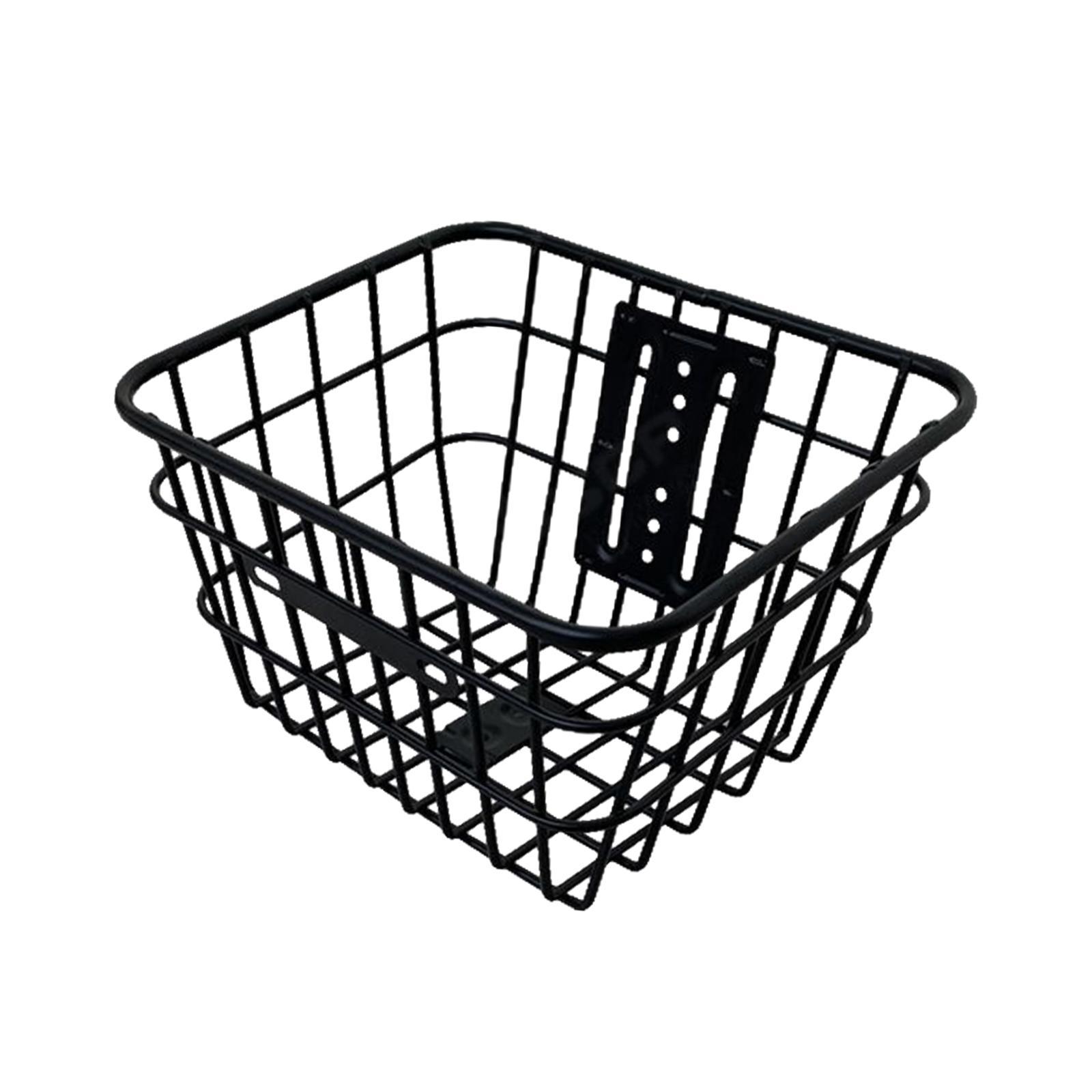 Front Basket Storage Iron Parts Black Hanging Basket for Electric Scooter