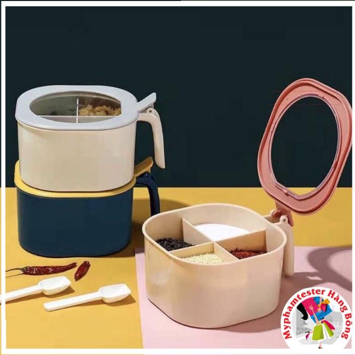 Lọ đựng gia vị, hũ đựng gia vị kèm thìa múc