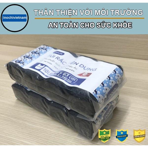 Túi rác tự huỷ sinh học có quai tiện dụng dạng cuộn nhiều màu, nhiều mùi hương dài và dai hơn 20% - Chính hãng inochi.