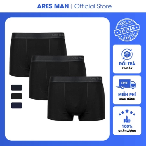 Combo quần lót nam, quần boxer nam chất thun lạnh kháng khuẩn co giãn 4 chiều - Ares Man