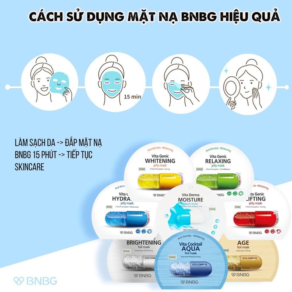 Combo 3 mặt nạ dưỡng da BNBG Vita Cocktail Foil Mask 30ml x 3