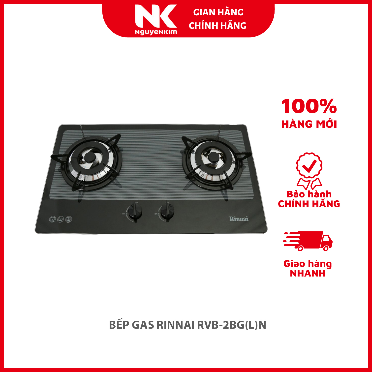 BẾP GAS RINNAI RVB-2BG(L)N - Hàng chính hãng